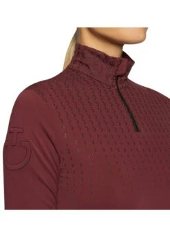 Cavalleria Toscana Turtleneck Base Layer - Burgundy 7 Cavalleria Toscana Turtleneck Base Layer - Burgundy -Ridingwear Sales Store ctturtleburg4rdy