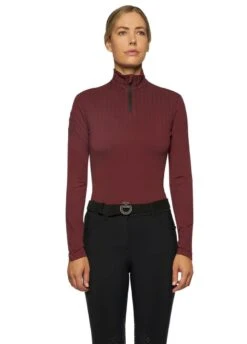 Cavalleria Toscana Turtleneck Base Layer - Burgundy 6 Cavalleria Toscana Turtleneck Base Layer - Burgundy -Ridingwear Sales Store ctturtleburg5rdy