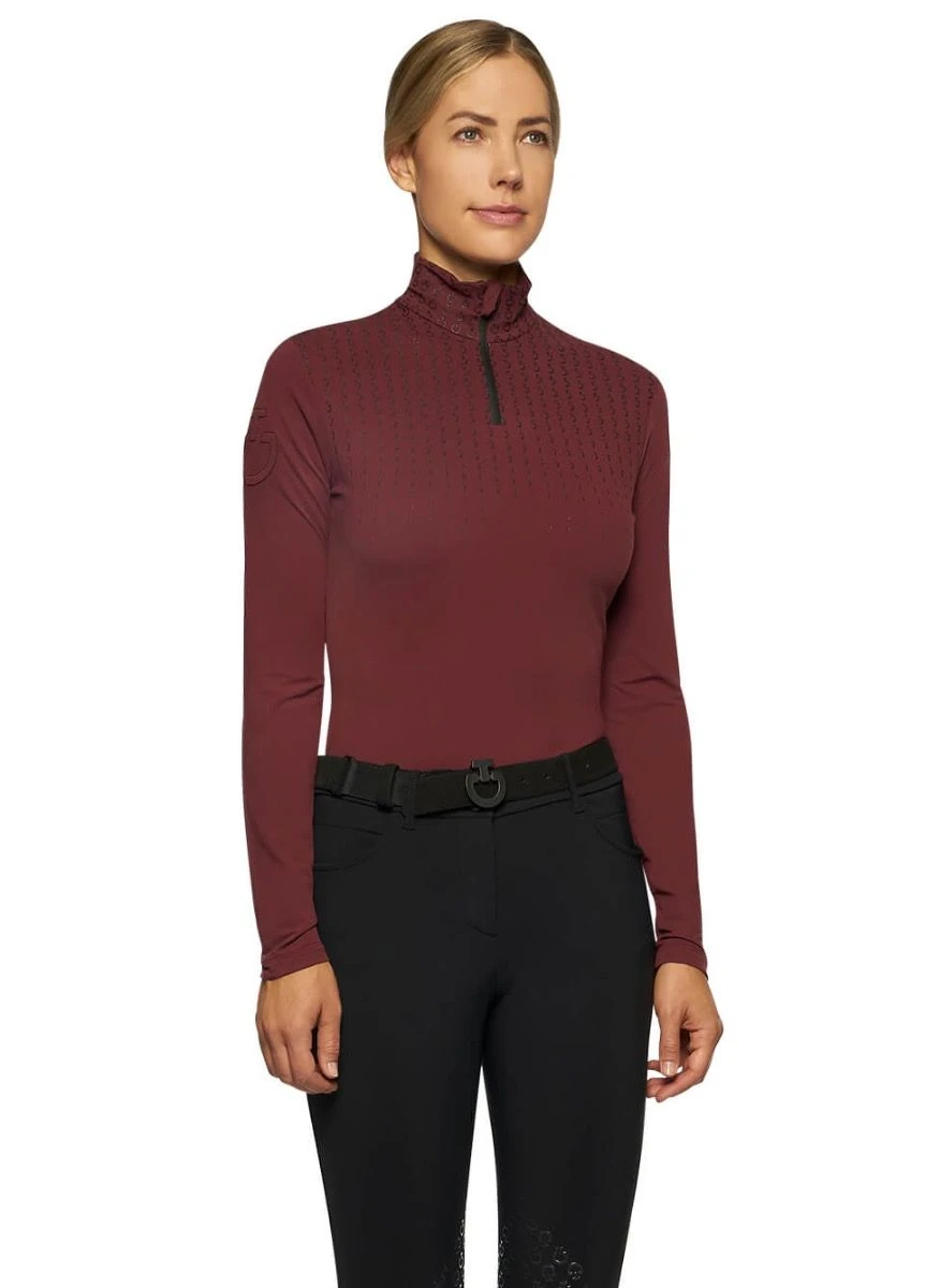 Cavalleria Toscana Turtleneck Base Layer - Burgundy 1 Cavalleria Toscana Turtleneck Base Layer - Burgundy