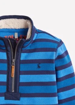 Joules Junior Winter Dale Sweatshirt - Blue Stripe -Ridingwear Sales Store dale4