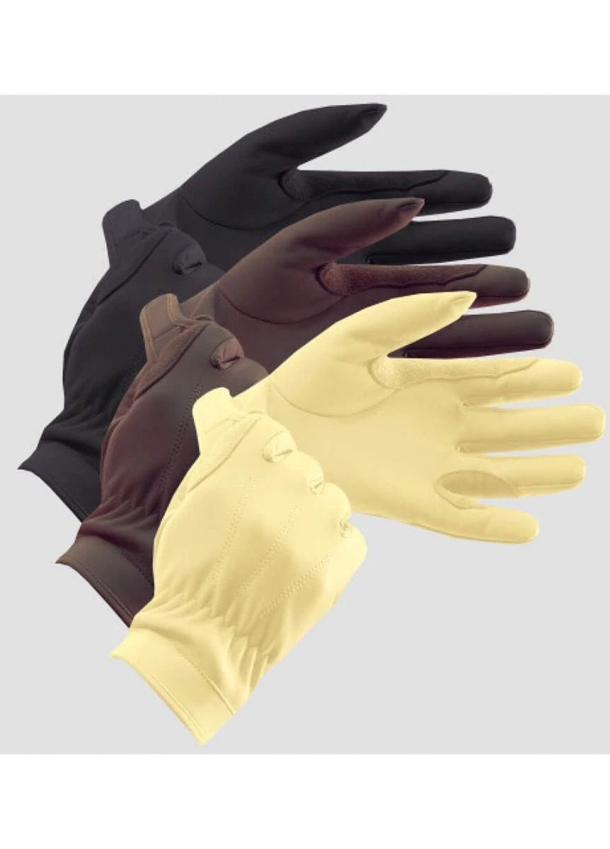 Equetech Leather Show Gloves - Brown 1 Equetech Leather Show Gloves - Brown