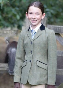 Equetech Maids Thornborough Tweed Riding Jacket - Green -Ridingwear Sales Store equetech maids thronborough tweed 3rdy