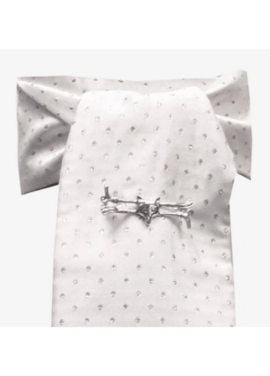 Equetech Stock (Untied) - White/Silver Spot 1 Equetech Stock (Untied) - White/Silver Spot