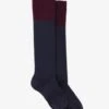 Fairfax & Favor Knee High Socks - Navy/Plum