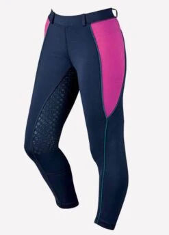Dublin Performance Flex Zone Riding Tights - Navy/Pink