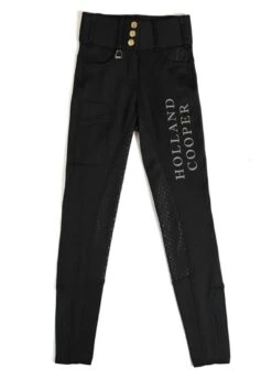 Holland Cooper Burghley Thermal Riding Leggings - Black -Ridingwear Sales Store hc burghley tights black 3rdy 2