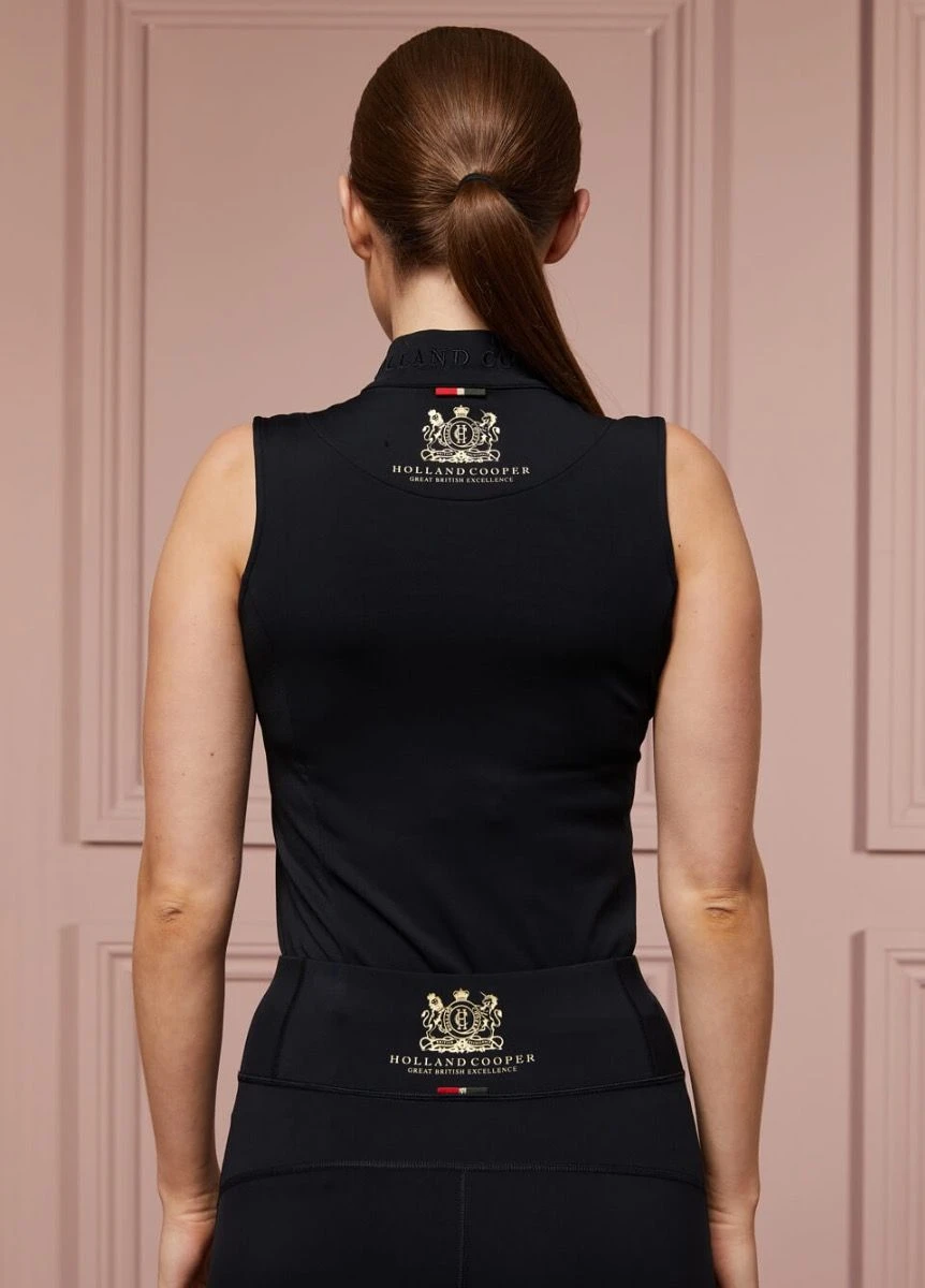 Holland Cooper Elite Sleeveless Base Layer - Black 2 Holland Cooper Elite Sleeveless Base Layer - Black - Image 2