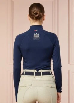 Holland Cooper Findley High Neck Base Layer - Navy -Ridingwear Sales Store hc findley high navy 3rdy