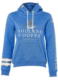Holland Cooper Heritage Hoodie - Deep Cobalt Marl -Ridingwear Sales Store hc heritage cobalt 3rdy