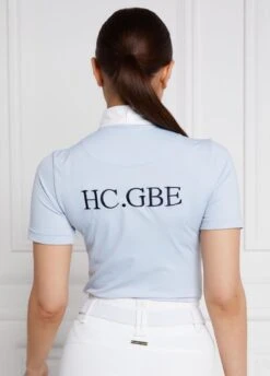 Holland Cooper Short Sleeve Show Shirt - Sky Blue 7 Holland Cooper Short Sleeve Show Shirt - Sky Blue -Ridingwear Sales Store hccompshirtsky3rdy