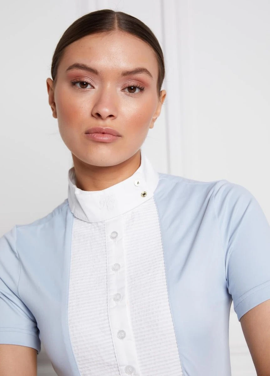 Holland Cooper Short Sleeve Show Shirt - Sky Blue 4 Holland Cooper Short Sleeve Show Shirt - Sky Blue - Image 4