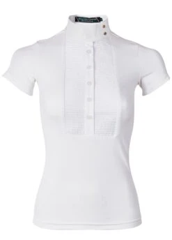 Holland Cooper Short Sleeve Show Shirt - White -Ridingwear Sales Store hccompshirtwhite5rdy