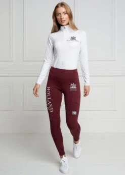 Holland Cooper Thermal Full Grip Legging - Burgundy -Ridingwear Sales Store hcthermalleggingmulberry7rdy
