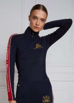 Holland Cooper Tour Panel Base Layer - Ink Navy/Red -Ridingwear Sales Store hctourpanelbaseinkred5rdy