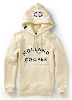 Holland Cooper GBE Flock Logo Hoodie- Lemon -Ridingwear Sales Store hlland cooper gbe hoodie lemon 3rdy