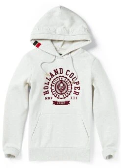 Holland Cooper Collegiate Flock Hoodie - Ice Marl -Ridingwear Sales Store holland cooper collegate hood ice marl 3rdy