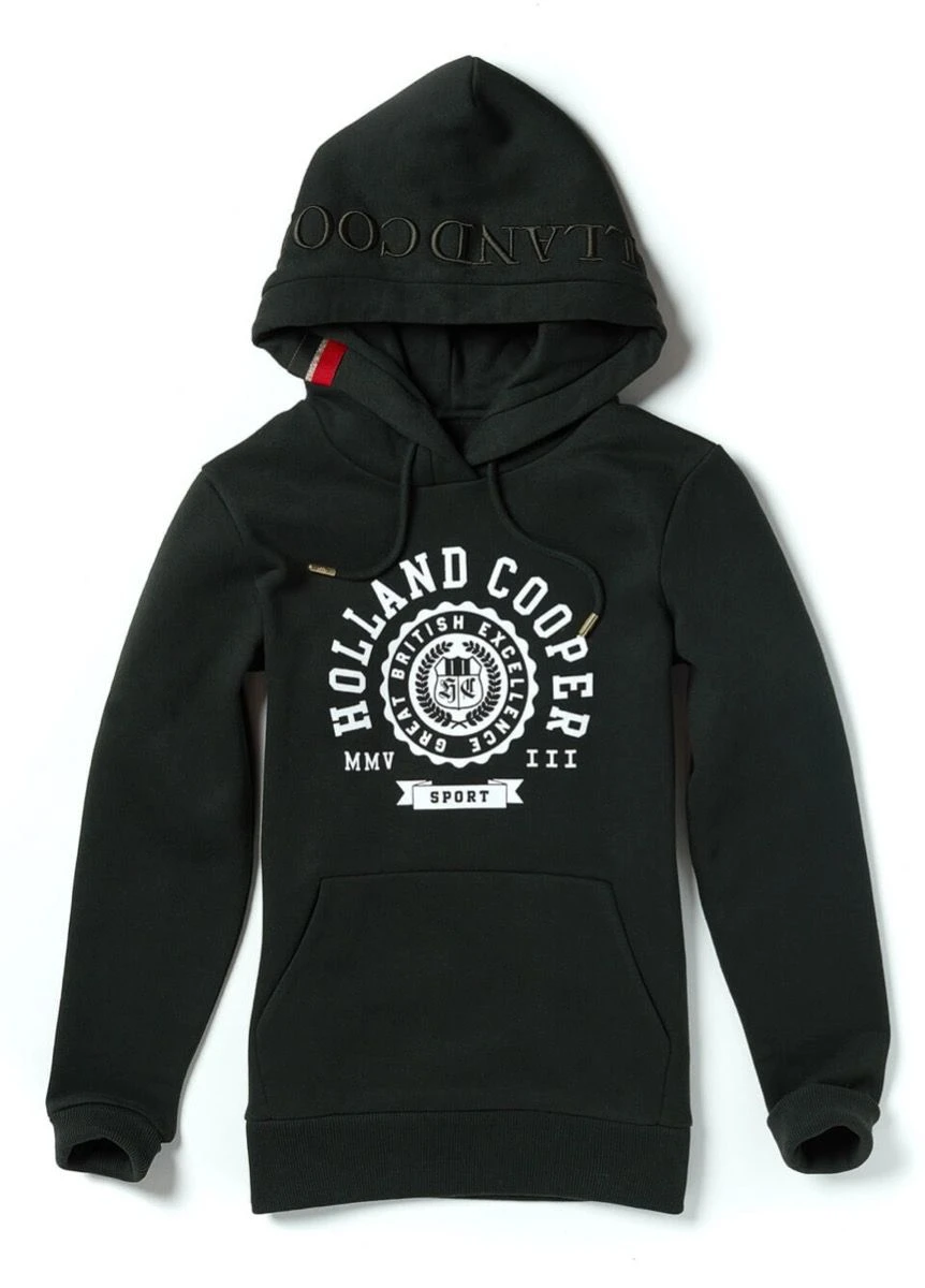Holland Cooper Collegiate Flock Hoodie - Racing Green 3 Holland Cooper Collegiate Flock Hoodie - Racing Green - Image 3
