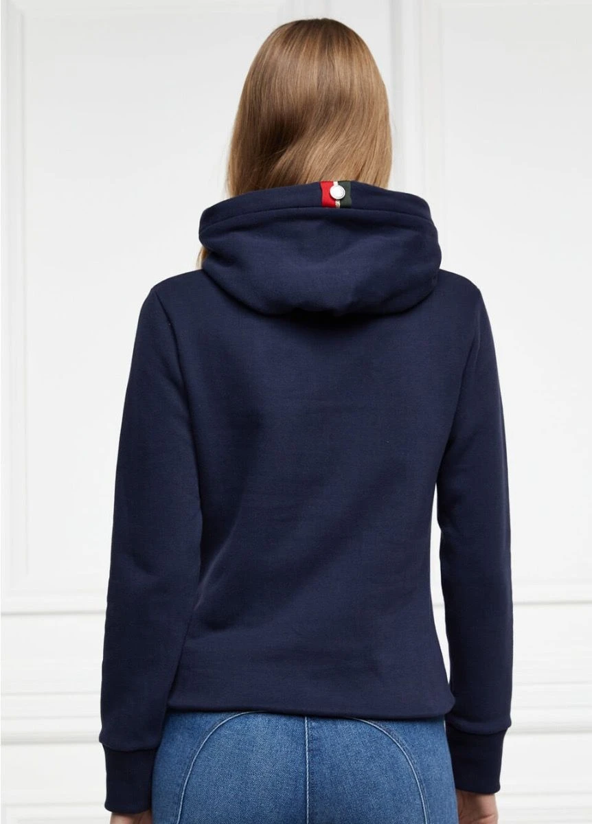 Holland Cooper Hickstead Logo Hoodie - Ink Navy 2 Holland Cooper Hickstead Logo Hoodie - Ink Navy - Image 2
