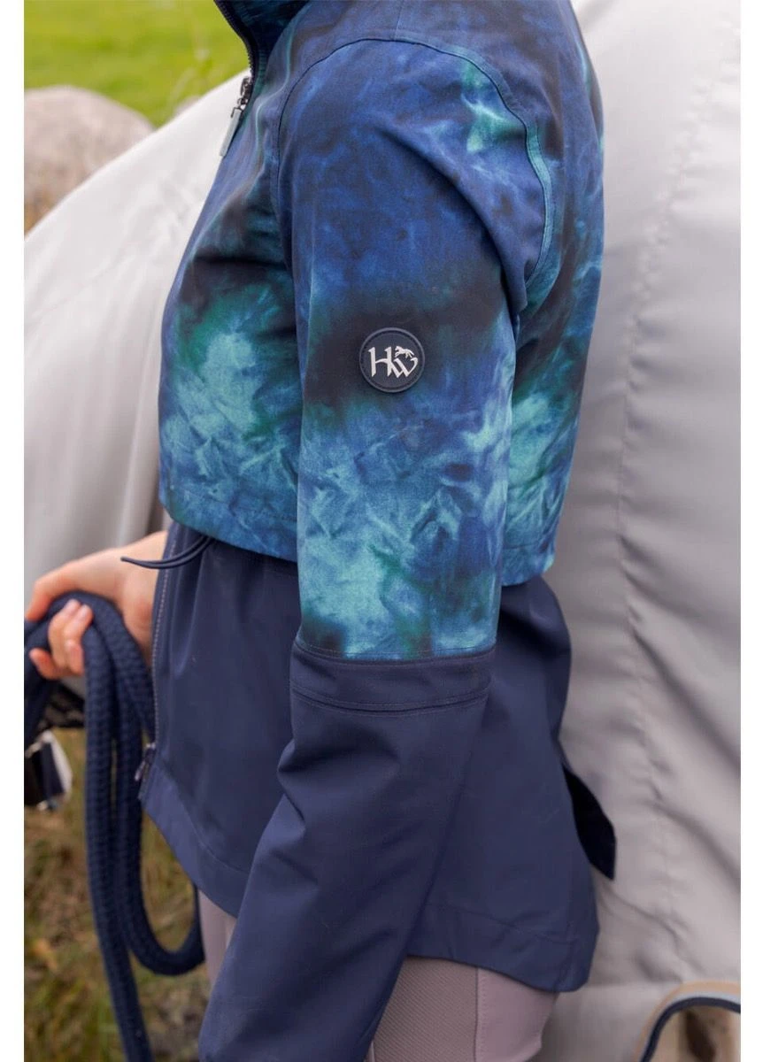 Horseware Carrie Riding Jacket - Green/Navy Tie Dye 2 Horseware Carrie Riding Jacket - Green/Navy Tie Dye - Image 2