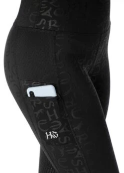 Horseware Monogram Riding Tights - Black -Ridingwear Sales Store hwmonogramblack4rdy