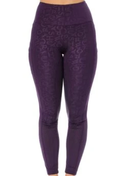 Horseware Monogram Riding Tights - Purple -Ridingwear Sales Store hwmonogrampurple3rdy