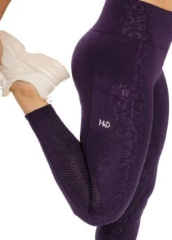 Horseware Monogram Riding Tights - Purple -Ridingwear Sales Store hwmonogrampurple5rdy