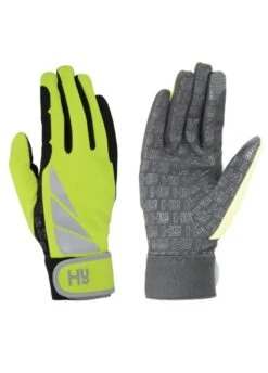 Hy Reflector Riding Gloves - Yellow