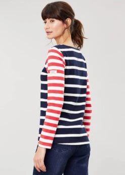 Joules Womens Harbour Jersey Top - Navy Cream Stripe -Ridingwear Sales Store joules harbour navycreamstripe4
