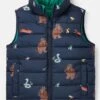 Joules Children's Gruffalo Flip It Reversible Gilet - Navy