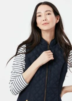 Joules Minx Diamond Quilted Gilet - Marine Navy -Ridingwear Sales Store joulesminxgiletnavy2rdy