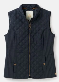 Joules Minx Diamond Quilted Gilet - Marine Navy -Ridingwear Sales Store joulesminxgiletnavy8rdy