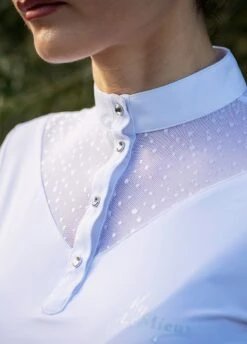 LeMieux Amelie Show Shirt - White 5 LeMieux Amelie Show Shirt - White -Ridingwear Sales Store lemieux amelie show shirt 3