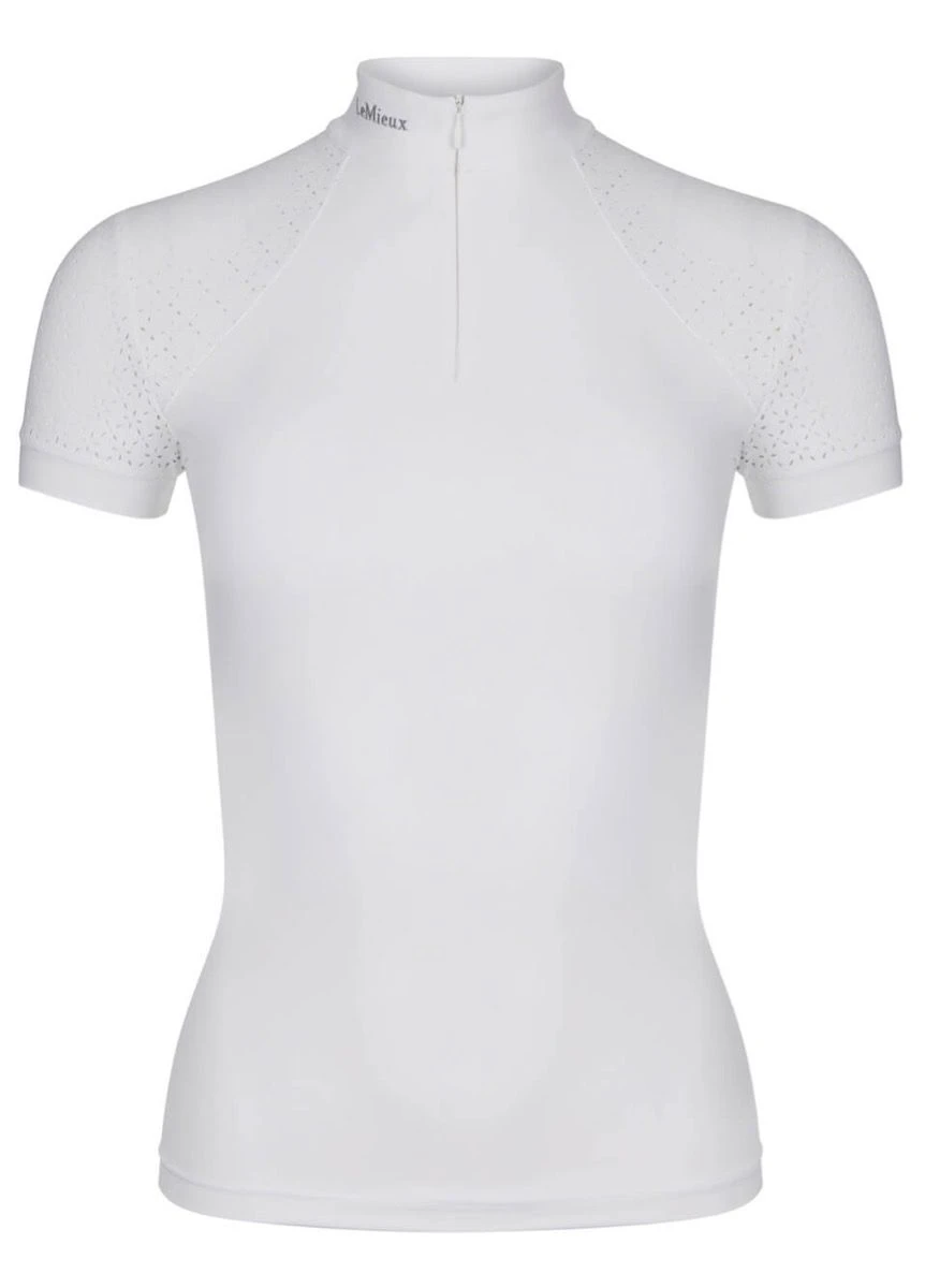 LeMieux Olivia Short Sleeve Show Shirt - White 2 LeMieux Olivia Short Sleeve Show Shirt - White - Image 2