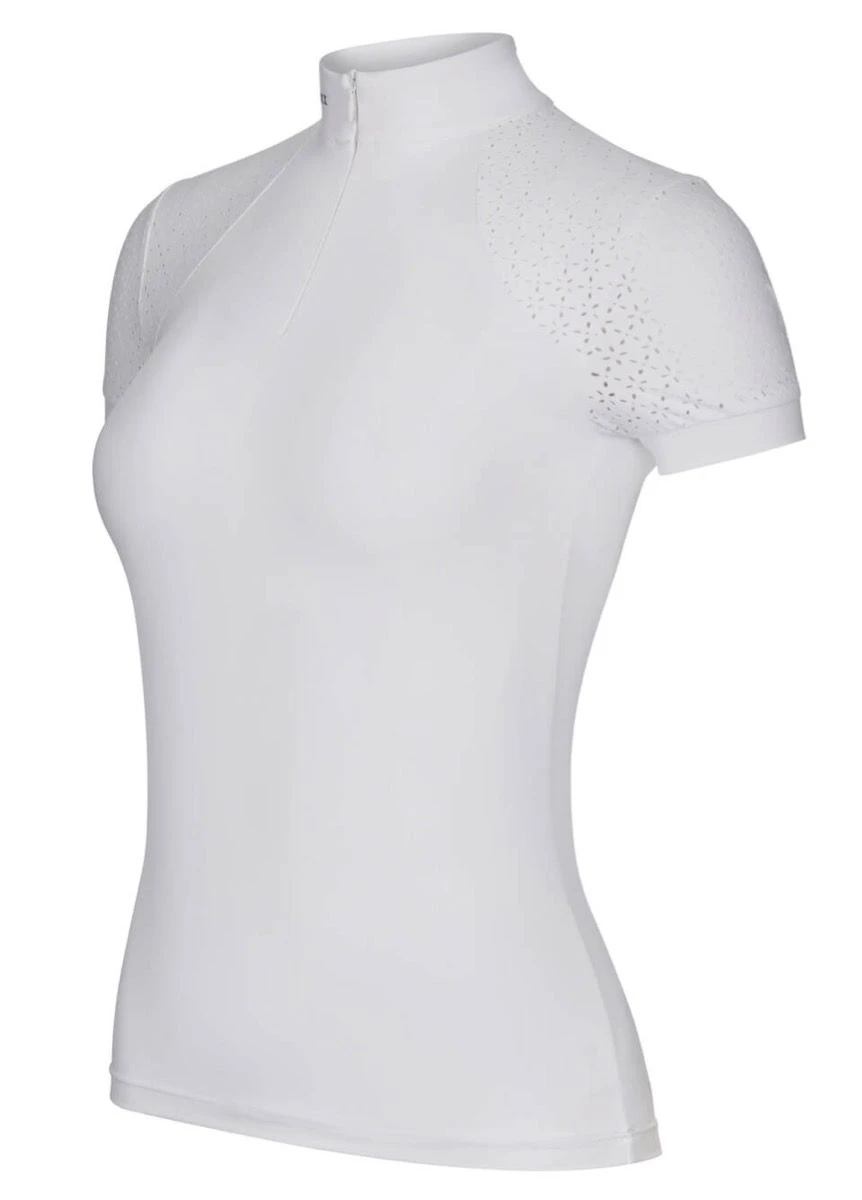 LeMieux Olivia Short Sleeve Show Shirt - White 3 LeMieux Olivia Short Sleeve Show Shirt - White - Image 3