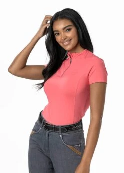 LeMieux Short Sleeve Base Layer - Papaya -Ridingwear Sales Store lemieux ss baselayer papaya 5rdy