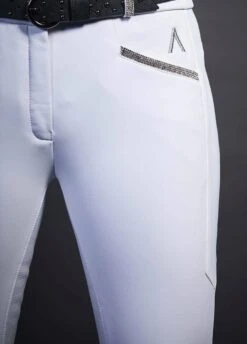 Dublin Black Ladies Linda Thermal Full Seat Breeches - White -Ridingwear Sales Store linda4