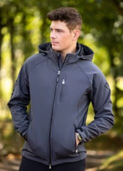 LeMieux Mens Elite SoftShell Jacket - Anthracite -Ridingwear Sales Store lm elite softshell anthracite 4rdy