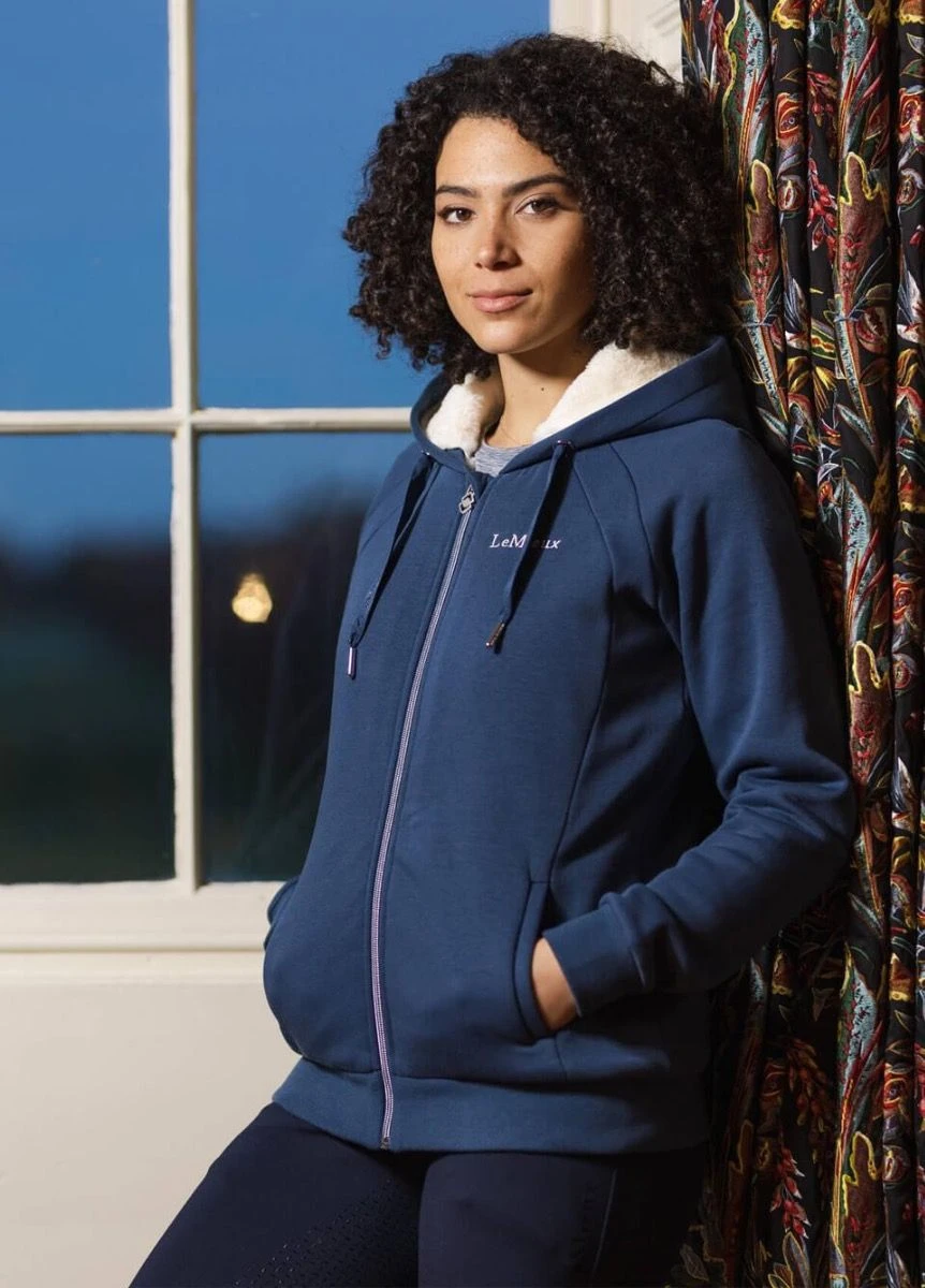 LeMieux Sherpa Lined Hoodie - Atlantic 1 LeMieux Sherpa Lined Hoodie - Atlantic