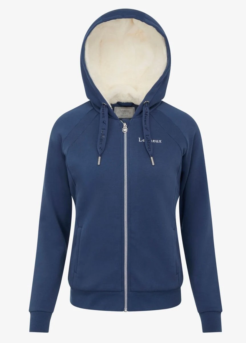 LeMieux Sherpa Lined Hoodie - Atlantic 2 LeMieux Sherpa Lined Hoodie - Atlantic - Image 2