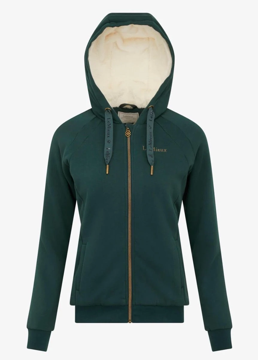 LeMieux Sherpa Lined Hoodie - Spruce 2 LeMieux Sherpa Lined Hoodie - Spruce - Image 2