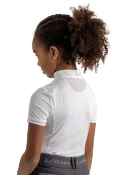 LeMieux Young Rider Belle Show Shirt - White -Ridingwear Sales Store lmbellewhite2rdy
