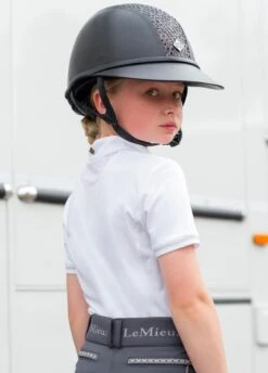 LeMieux Young Rider Belle Show Shirt - White -Ridingwear Sales Store lmbellewhite3rdy