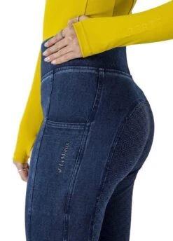 LeMieux Seamless Denim Pull On - Navy -Ridingwear Sales Store lmdenimbreech3rdy