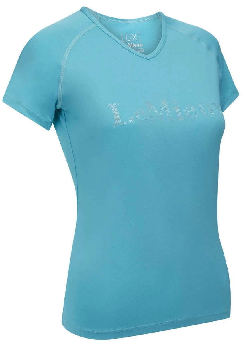LeMieux Luxe T-Shirt - Azure 2 LeMieux Luxe T-Shirt - Azure - Image 2