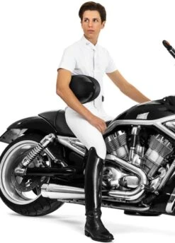 LeMieux Monsieur Mens Competition Shirt - White -Ridingwear Sales Store lmmonsieurcomprdy