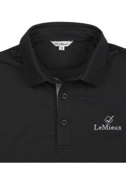LeMieux Monsieur Mens Polo Shirt - Black -Ridingwear Sales Store lmpoloblack6rdy