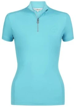 LeMieux ActiveWear Short Sleeve Base Layer - Azure -Ridingwear Sales Store lmshortbaseazure6rdy