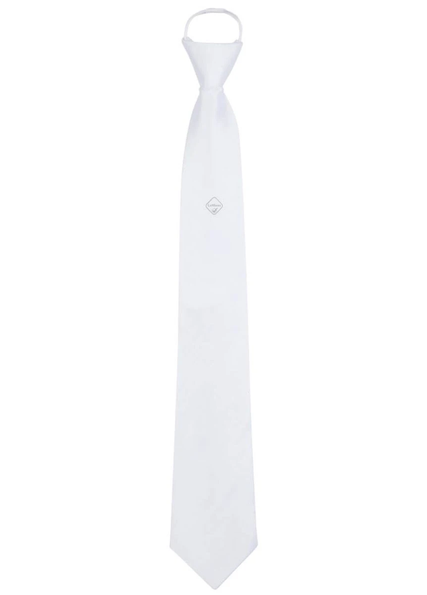 LeMieux Monsieur Mens Competition Tie - White 1 LeMieux Monsieur Mens Competition Tie - White