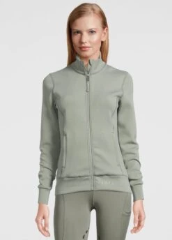 PS Of Sweden Faith Zip Sweater - Thyme