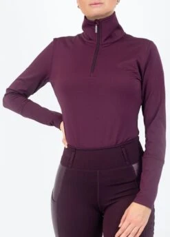 PS Of Sweden Grace Half Zip Sweater - Wine